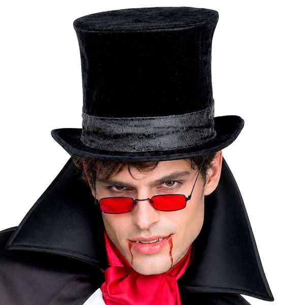Cylinderhat Fløjl Sort