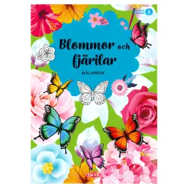 Malebog Blomster og Sommerfugle