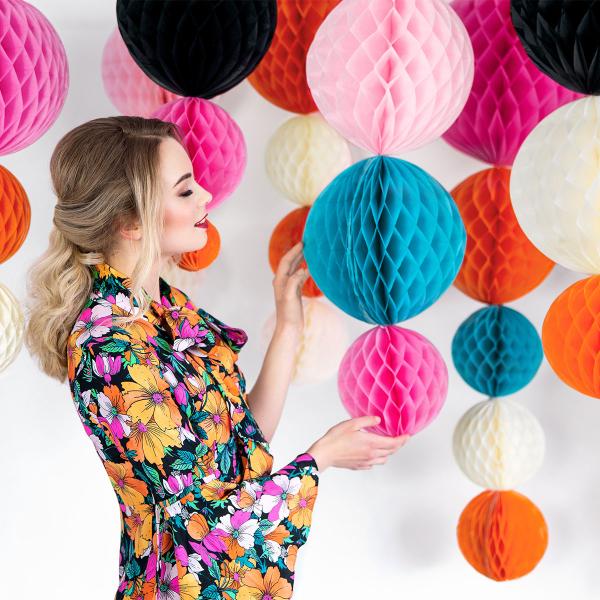 Hængende Honeycomb Lys Lys Cremefarvet 20 cm