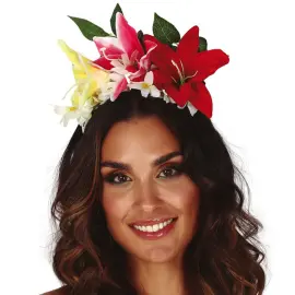 Hårbøjle med Orkideer & Blade