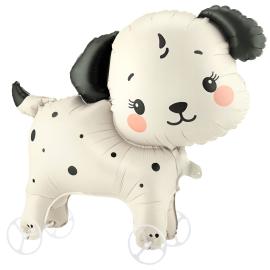 Folieballon Hund p&aring; Hjul 70 x 59 cm