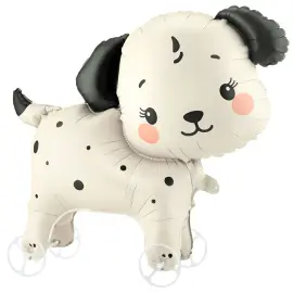 Folieballon Hund p&aring; Hjul 70 x 59 cm