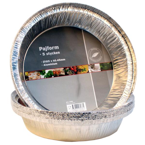 Tærteform Aluminium 18cm 5-pak