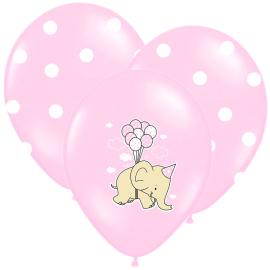 Baby Shower Balloner Elefant Mix Pink