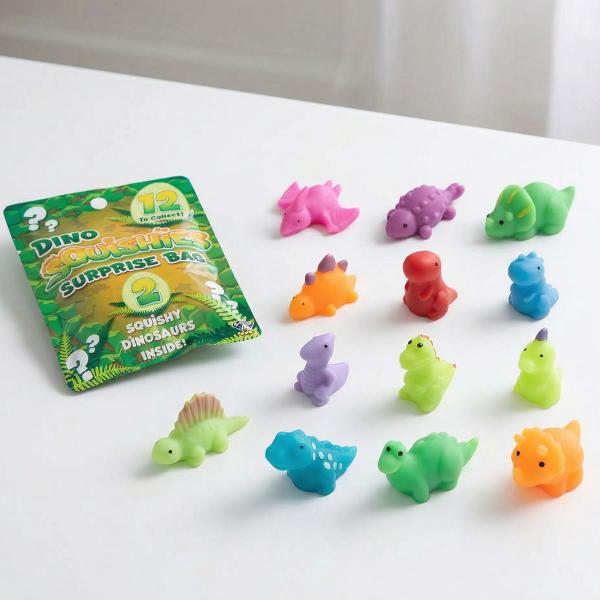 Squishy Dinosaurer Samlerfigurer 2-pak