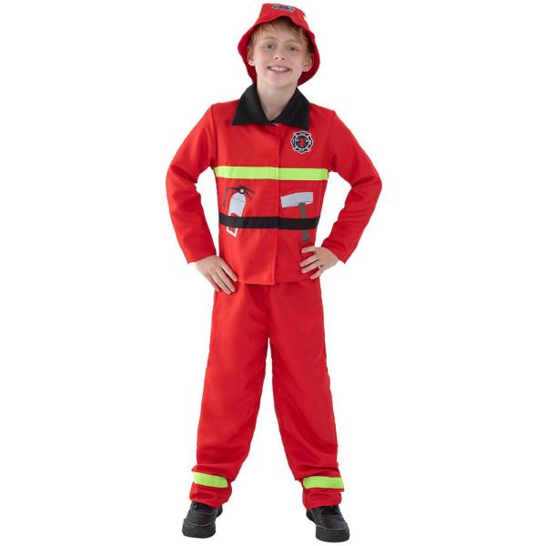 Rød Brandmandskostume Børn
