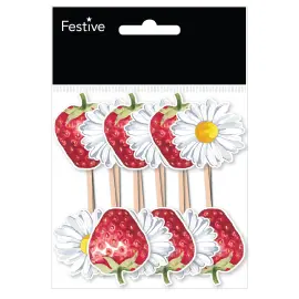 Partypicks Margueritter/Jordbær 12-pak