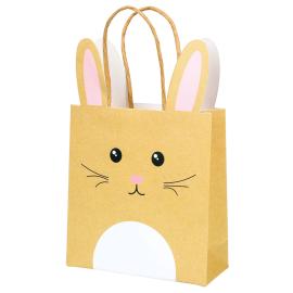 Gavepose Kanin Kraftpapir 12x6x15 cm