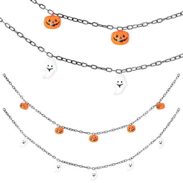 Hængende Kæde med Spøgelser eller Halloweengræskar