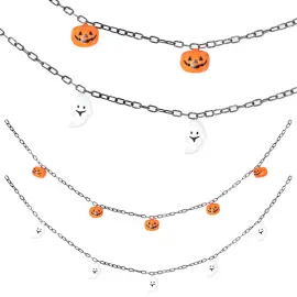 Hængende Kæde med Spøgelser eller Halloweengræskar