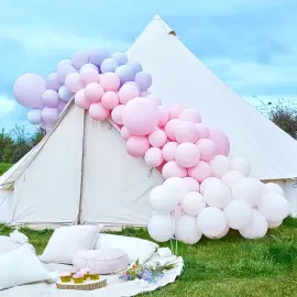 Stor Ballonbue S&aelig;t Pink og Lilla