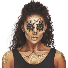Day Of The Dead Sminkes&aelig;t Guld