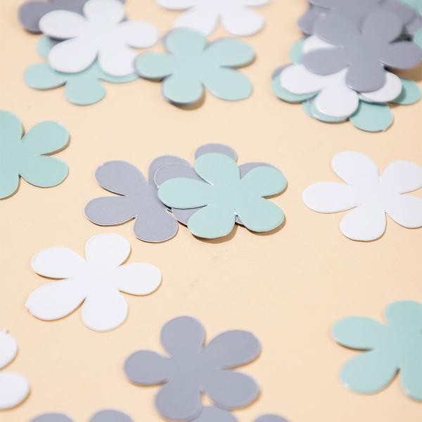 Konfetti Blomster Brungrå/Grøn/Beige 80-pak