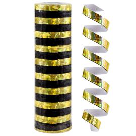 Serpentin Stribet Holografisk Guld/Sort