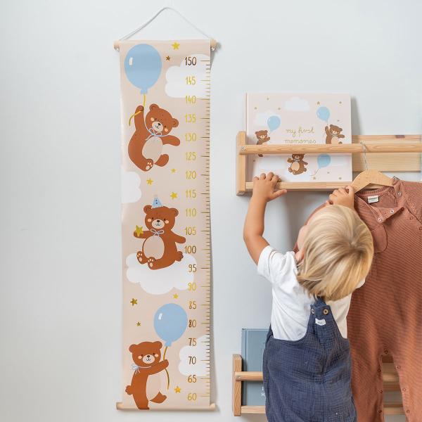 Længdemåler til Væg Teddybjørn