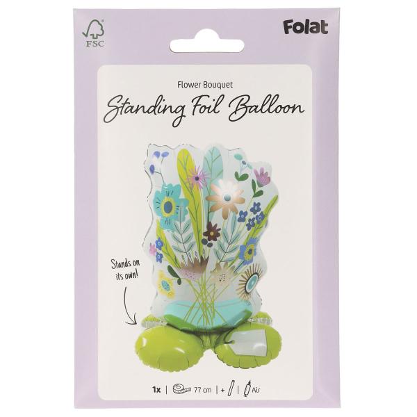 Stående Folieballon Blomsterbuket