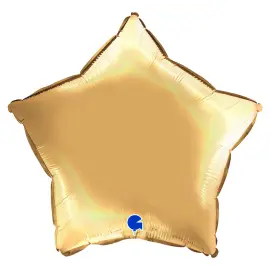 Ballon Stjerne Holografisk Platinum Champagne