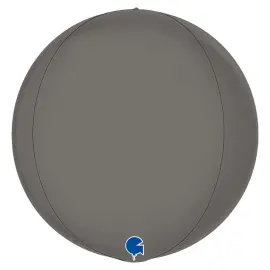Stor Globe Folieballon Platinum Grå