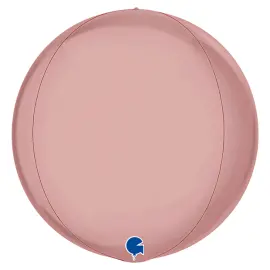 Stor Globe Folieballon Platinum Rosé