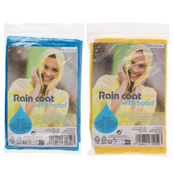Regnponcho med Hætte