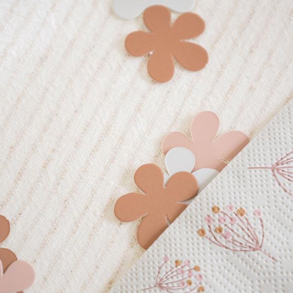 Konfetti Blomster Lyserødbrun/Gammelrosa/Beige 80-pak