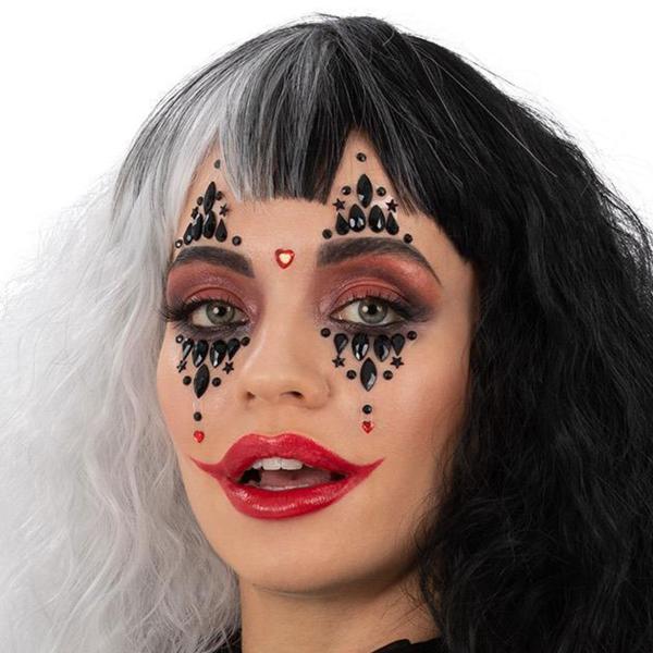 Klovn Ansigtssmykker Sort