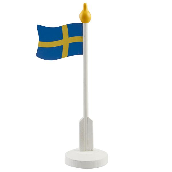 Sverige Bordflag i Træ