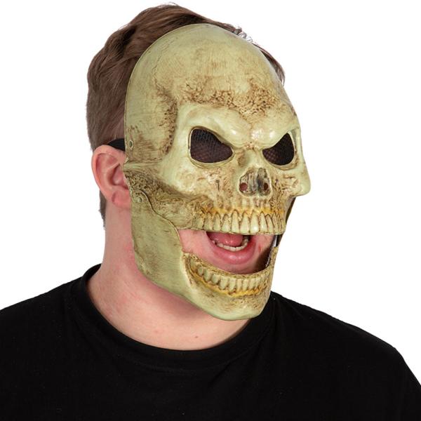 Dødningehovedmaske med Bevægelig Kæbe