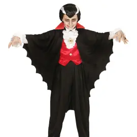 Sort Kappe Vampyr Børn Medium