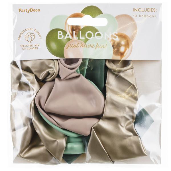 Latexballoner Naturtonet Mix 10-pak