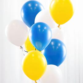 Ballonbuket Gul og Blå