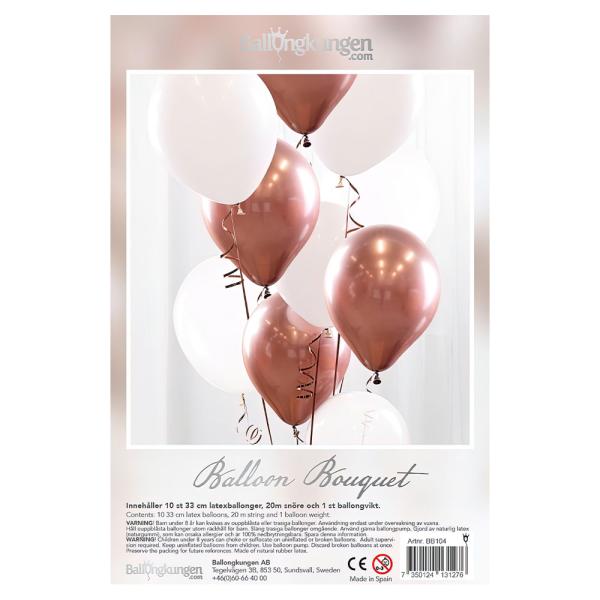 Ballonbuket Chrome Rosaguld