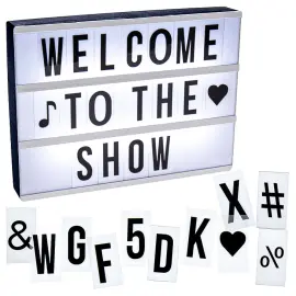 Stor Lyskasse med Bogstaver