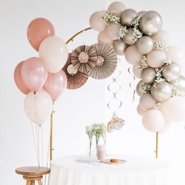 Konfetti Blomster Lyserødbrun/Gammelrosa/Beige 80-pak