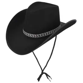 Cowboyhat Det Vilde Vesten Sort