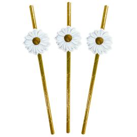 Gyldne Papsugerør Margueritter 10-pak