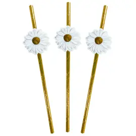 Gyldne Papsugerør Margueritter 10-pak