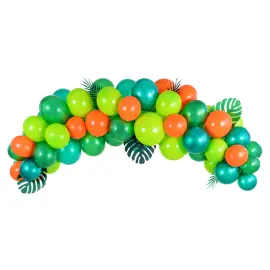 Ballonguirlande Gr&oslash;n og Orange