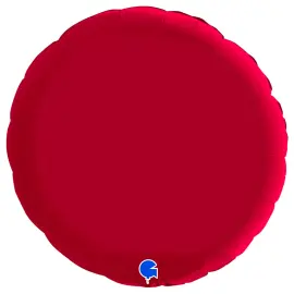 Stor Rund Folieballon Satin Cherry
