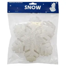 Hængende Dekoration Snøfnug Glitter 20 cm 2-pak