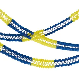 Papirguirlander Bl&aring;/Gul 4-pak