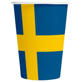 Svensk Flag Papkrus 21 cl 8-pak