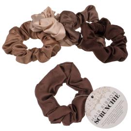 Scrunchie H&aring;relastik Brun