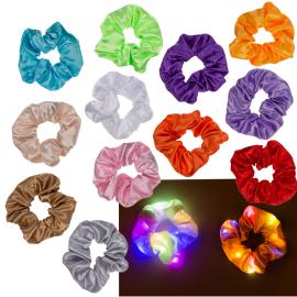 Scrunchie H&aring;relastik med LED-lys