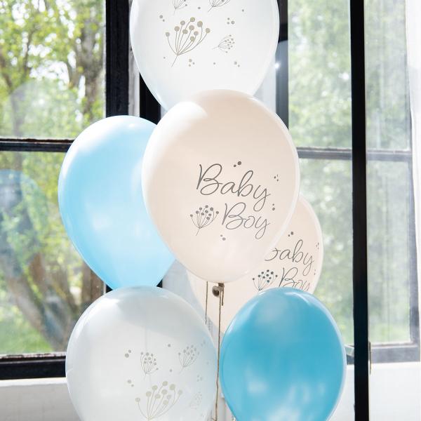 Latexballoner Baby Boy Mix 6-pak