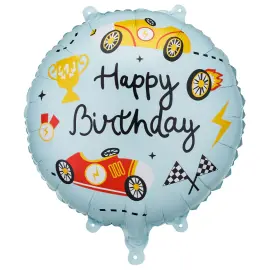 Folieballon Racing Happy Birthday 35 cm