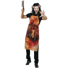 Halloween Slagter Kostume med Grisemaske