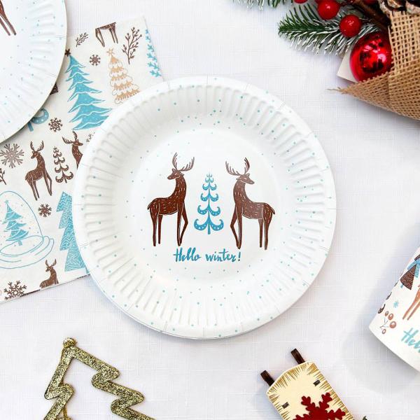 Hello Winter Papirassietter 6-pak