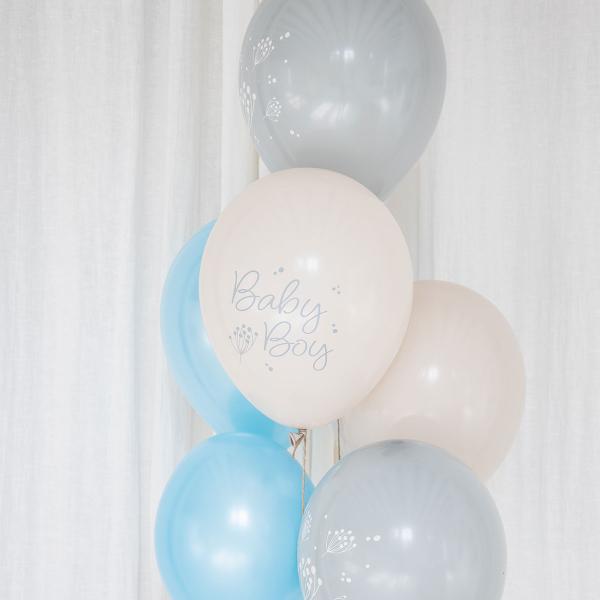 Latexballoner Baby Boy Mix 6-pak