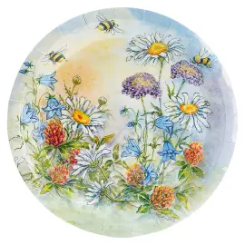 Paptallerkener Sommerblomst